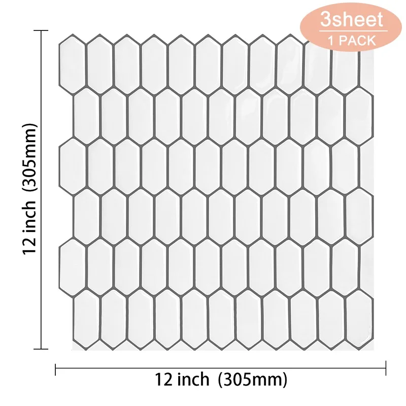 Easyking 3 листа внутренняя стена простой стиль декоративная наклейка Ванная комната Водонепроницаемая перегородка