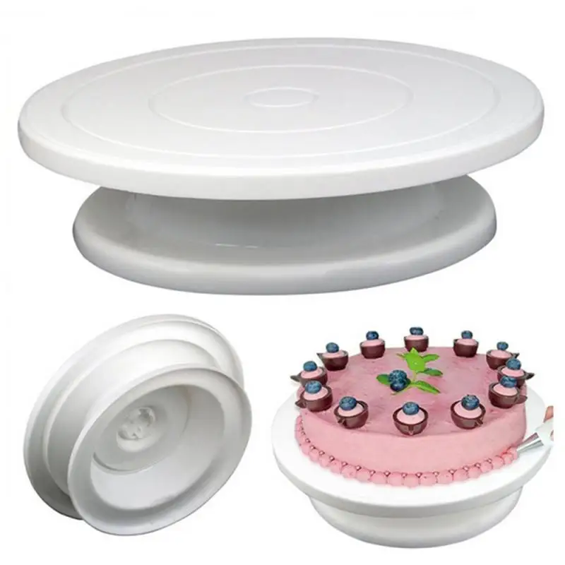 

Cake Turntable Rotating Cake Plastic Dough Knife Decorating Cream Cakes Stand Rotary Table DIY Pan Baking Tool