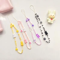 exquisite acrylic bear flower beaded multiple choice lanyard decoration bracelet female phone chain creative jewelry accessories