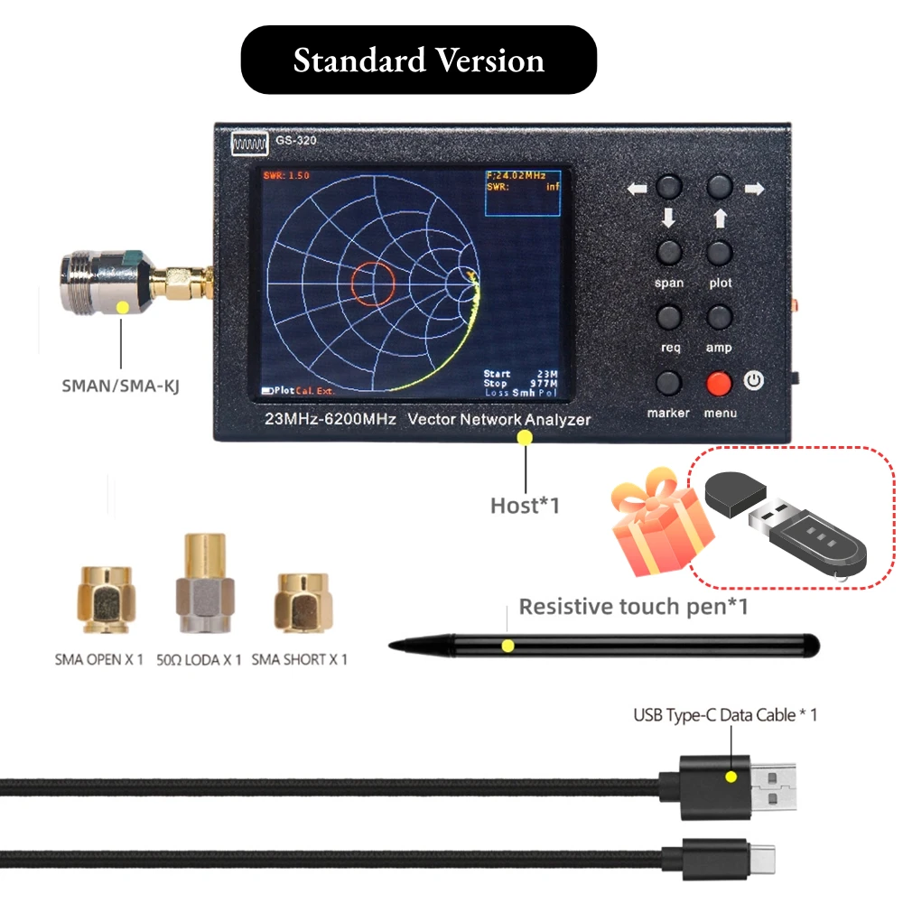 Векторный сетевой анализатор HTOOL GS320 23-6200 МГц