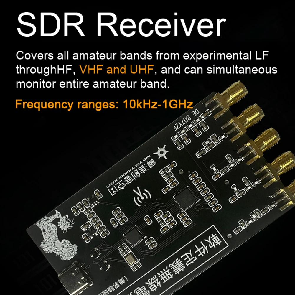 10kHz~1GHz Portable SDR Receiver RSP HF AM FM SSB CW Aviation Band Multiplatform Support Beginner Amateur Radio |