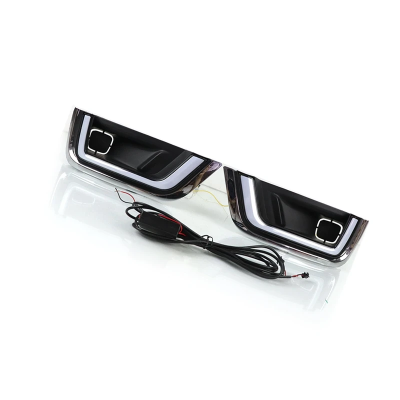 

1Pair Car DRL Daytime Running Light Trim For Toyota Land Cruiser LC300 2022 2023 Two-Color Streamer Turn Running Lamp