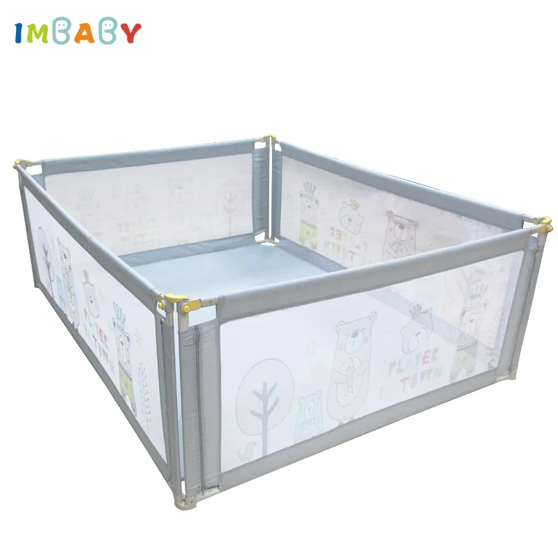 Baby Playpen for Children Indoor Liftable Baby Playground Safety Bed Rail Guardrail Fence Crash-Proof Dry Ball Pool Without Mat