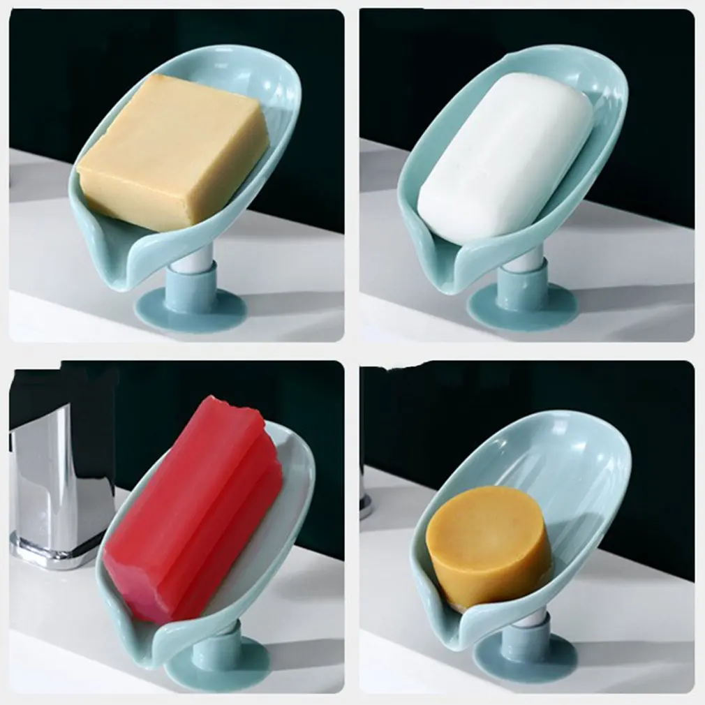 

Bathroom Supplies Shower Soap Holder Leaf Shape Soap Box Drain Soap Holder Plastic Sponge Tray For Kitchen Bathroom Accessories