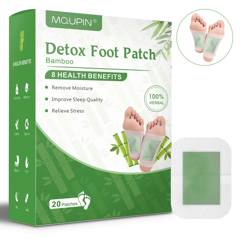 

Detox Foot Patches Natural Herbal Bamboo Wormwood Foot Patch Green Tea Foot Pads Body Toxins Detoxification Cleansing Pad