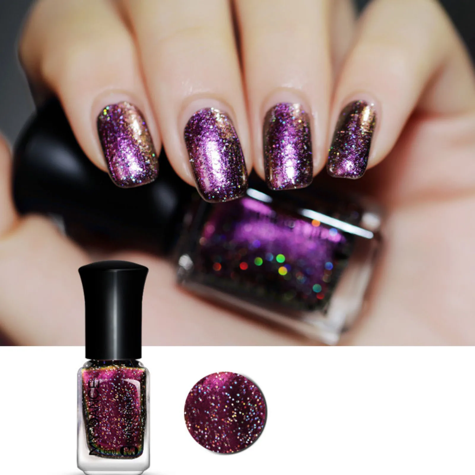 

Голографический Блестящий лак для ногтей, гель, устойчивый к размазыванию, для салона ногтевого дизайна, инструмент «сделай сам», подходит для женского маникюра