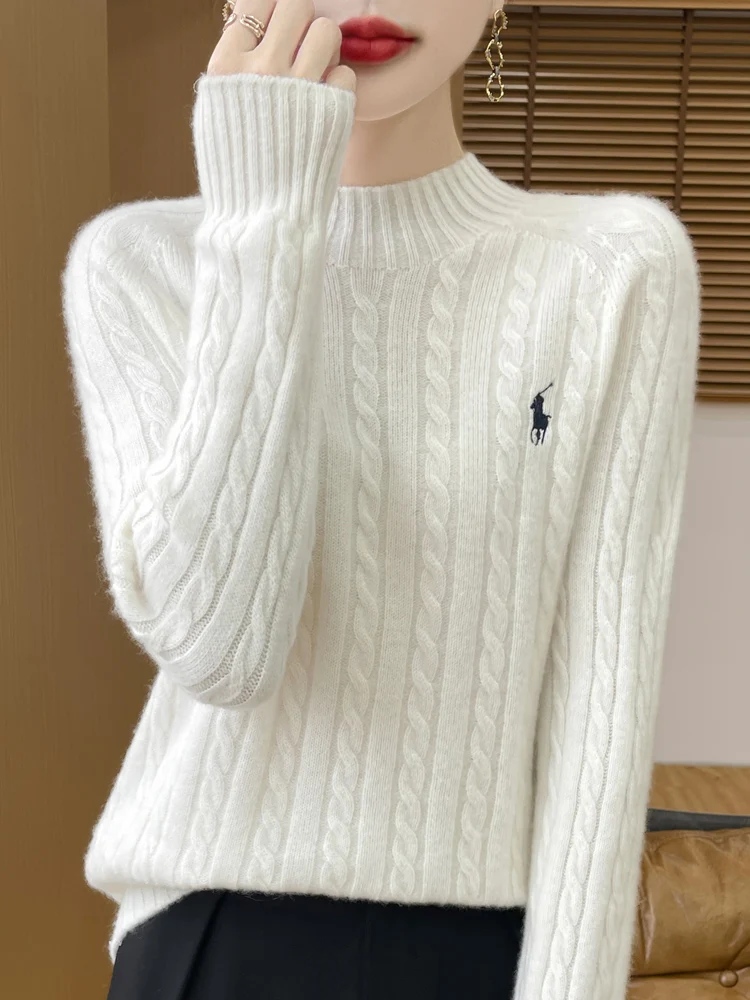 Осенне-зимняя утолщенная одежда первого линии шерстяная вязаная базовая рубашка