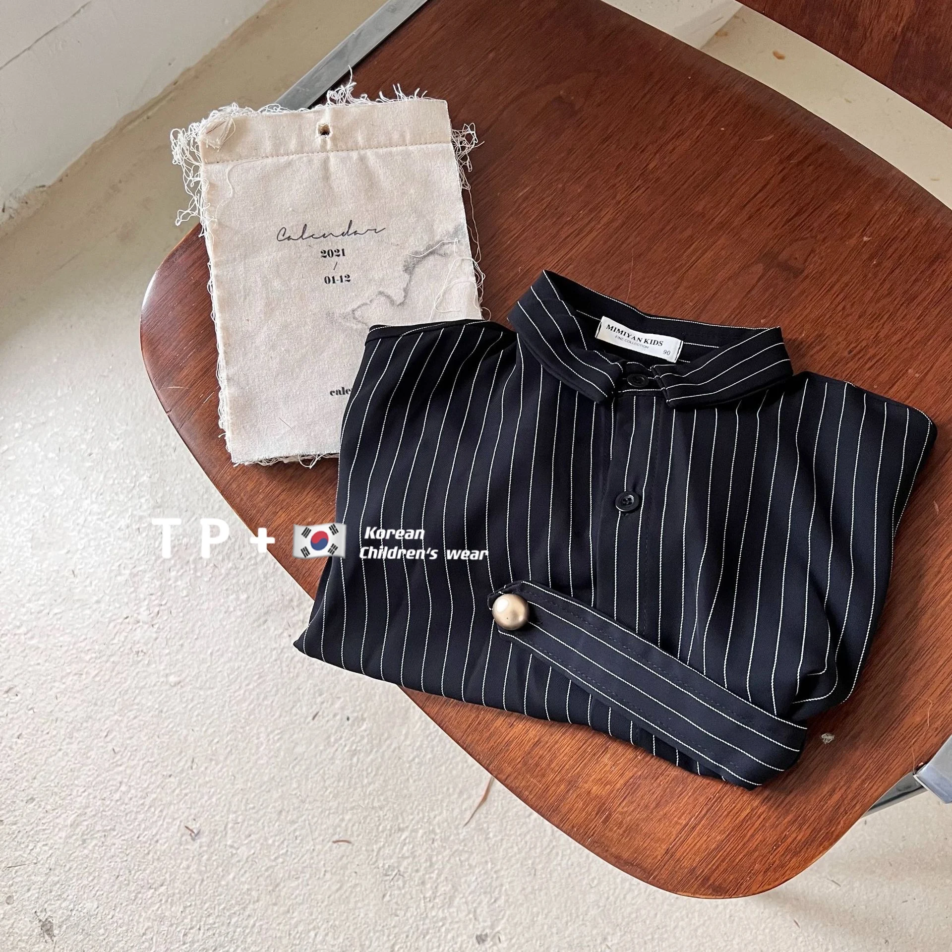 

Children's And Sweet Shirt Striped Thin Boys Buckle Baby New Girls Coat Personality Oblique Shirt Spring Fashion Mom 2022