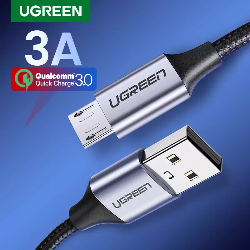 

UGREEN Micro USB Cable 3A Nylon Fast Charge USB Data Cable for Samsung Xiaomi LG Tablet Android Mobile Phone USB Charging Cord