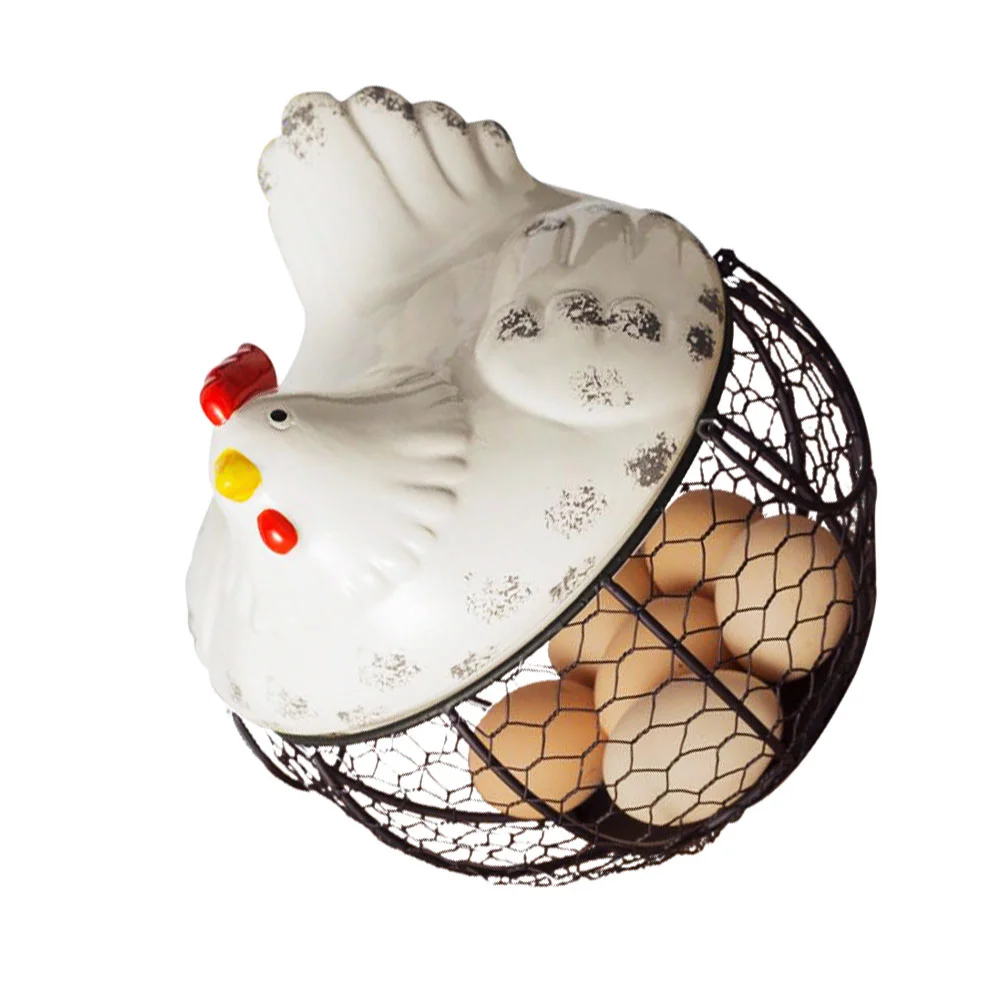 

Metal Egg Basket Countertop Candy Bowl Sundries Storage Basket Chicken Egg Basket Wire Storage Basket