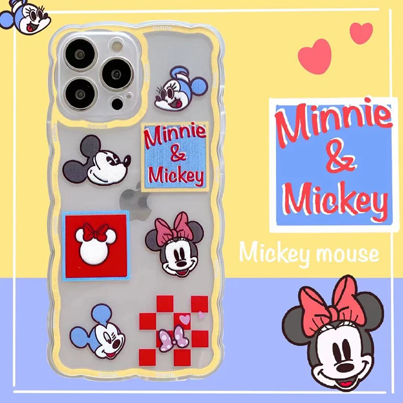 

Disney Mickey Minnie Mouse Lattice Cute Cartoon Phone Case for iPhone 11 12 13 mini pro XS MAX 8 7 Plus X XR Cover