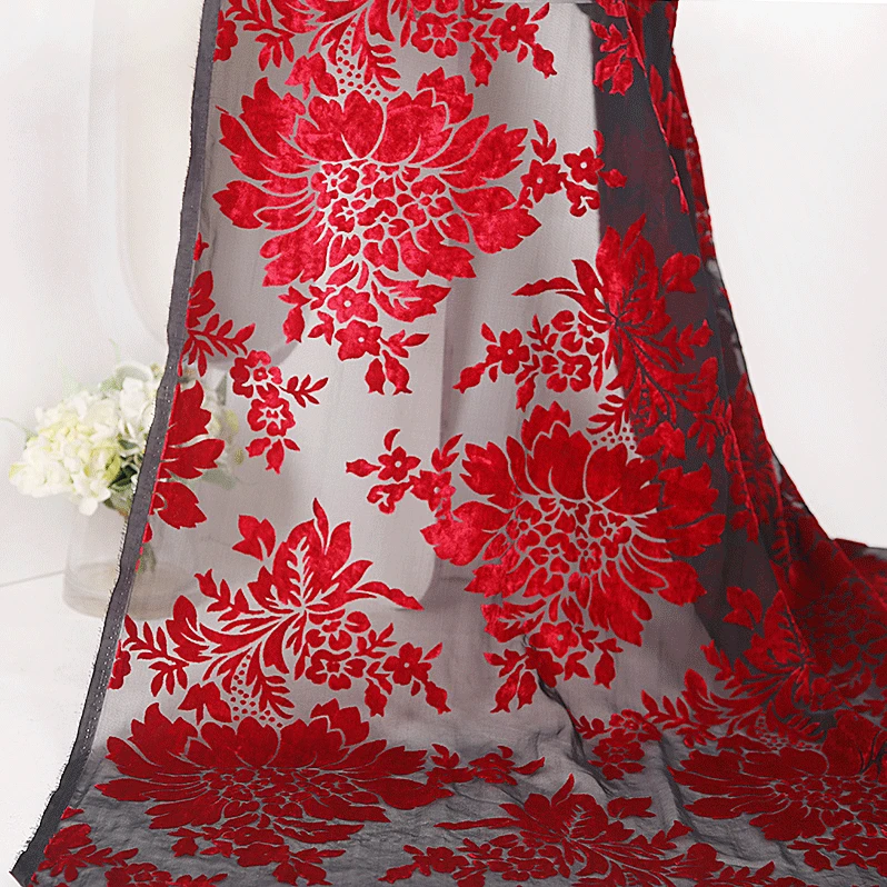 3/5/10 м бархатная простая ткань для женского платья с выгоранием | Ткани