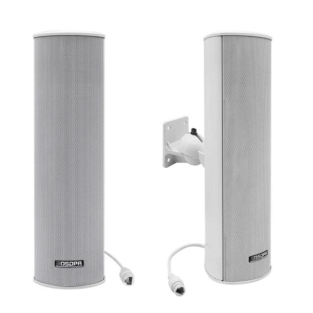 

IP Based PA System Waterproof Outdoor Network SIP TCP IP Poe Dante Column Speaker with Woofer Tweeter