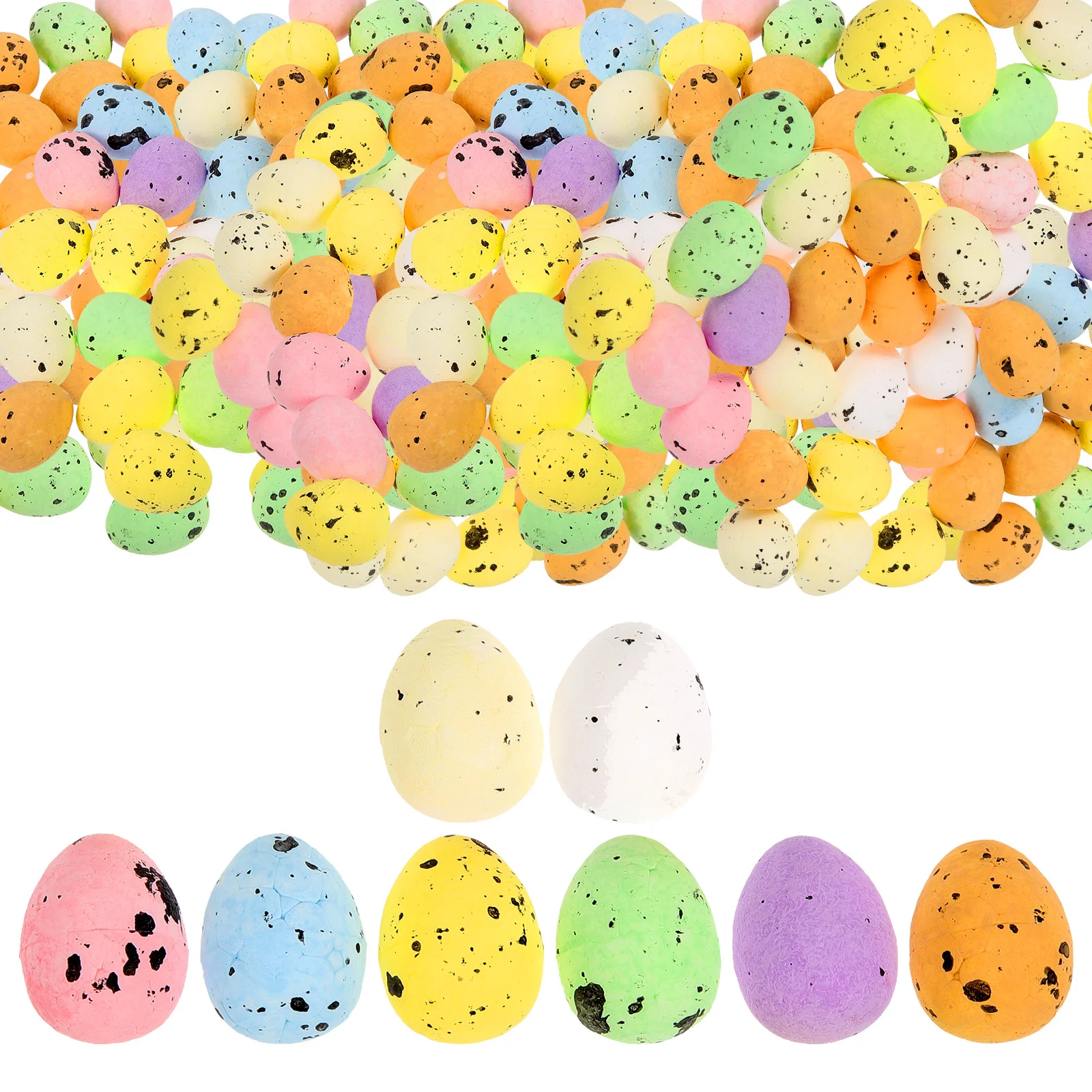

200pcs Easter Eggs Artificial Bird Egg Easter Egg Ornaments Foam Egg Decorations
