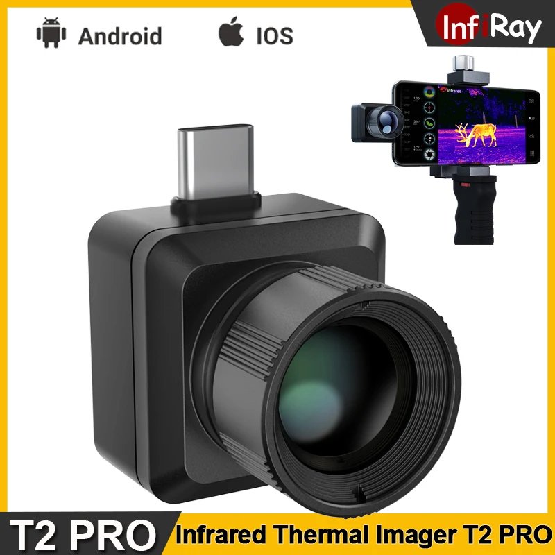 

Инфракрасный Тепловизор Infiray T2 PRO охотничья камера наружный поиск 1579 м инфракрасное ночное видение стандарта IOS Android Type C