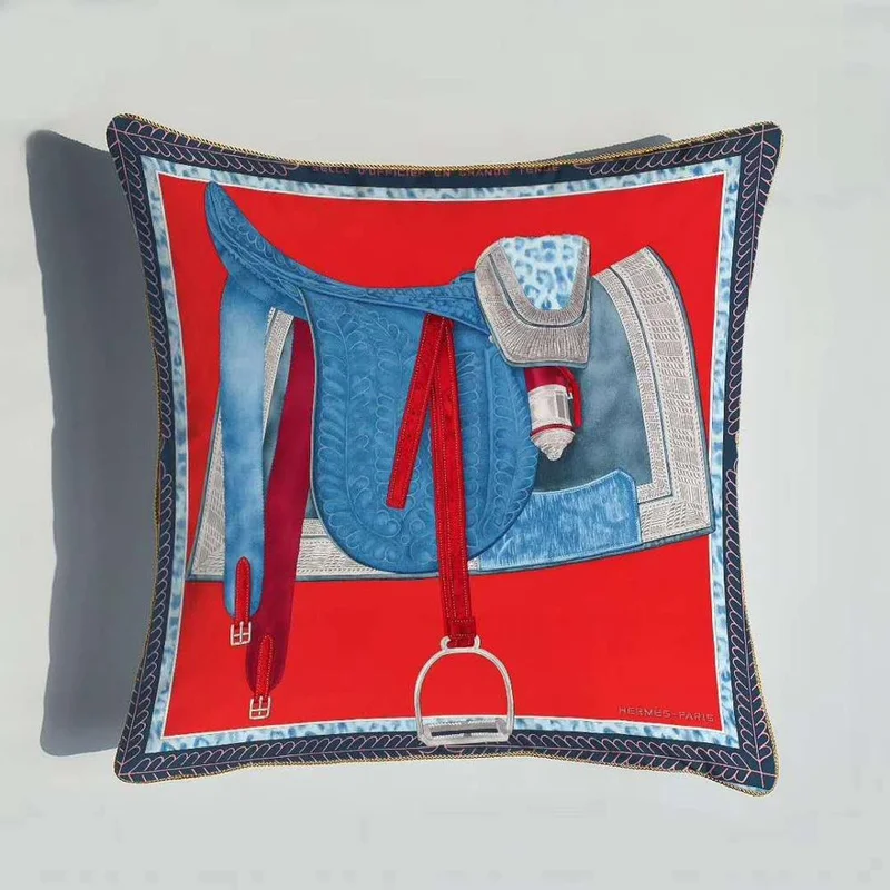 

Women Geometric Horse Brand Nordic Cushion Cover Royal Luxury Throw Pillow Cover Euro Design Cojines Decorativos Para Sof
