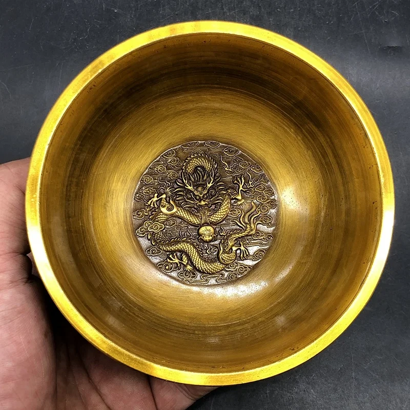 Антикварная разная коллекция имитация династии Цин год Цяньлун двойной дракон