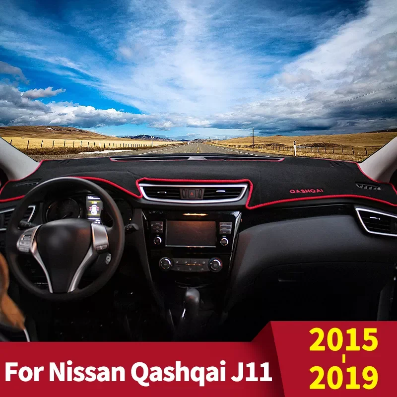 

Car Dashboard Cover Mat Sun Shade Pad Instrument Panel Carpets For Nissan Qashqai J11 2014 2015-2017 2018 2019 2020 Accessories