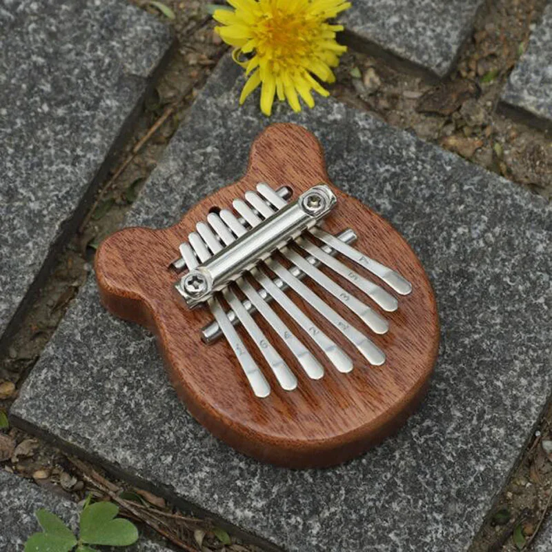 Мини-пианино Kalimba 10 шт./лот 8 клавиш деревянный маленький музыкальный инструмент