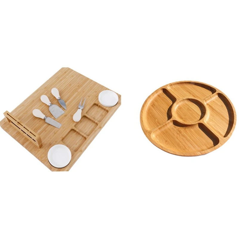 

Cheese Tray Bamboo Bowls Plates