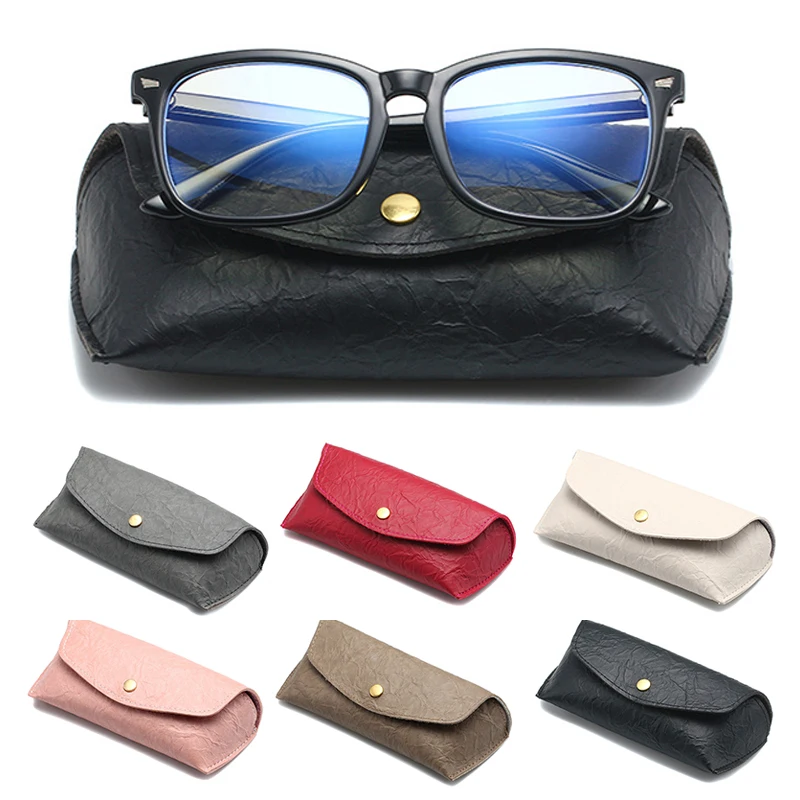 

Retro Brown Soft Leather Glasses Case Portable Unisex Eye Glasses Case Sunglasses Holder Box Simplicity Glasses Protective Box