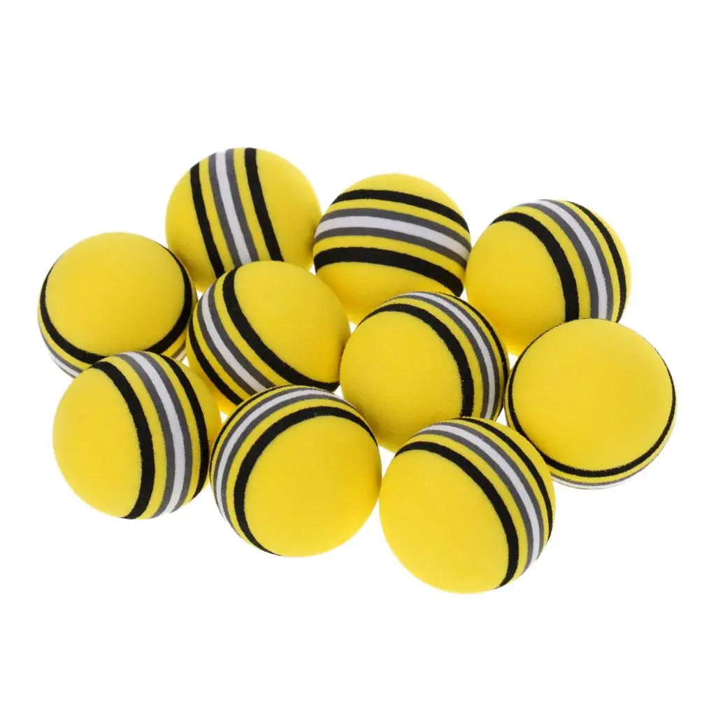 

10 Pieces EVA Foam Sponge Golf Balls For Swing Practice Training