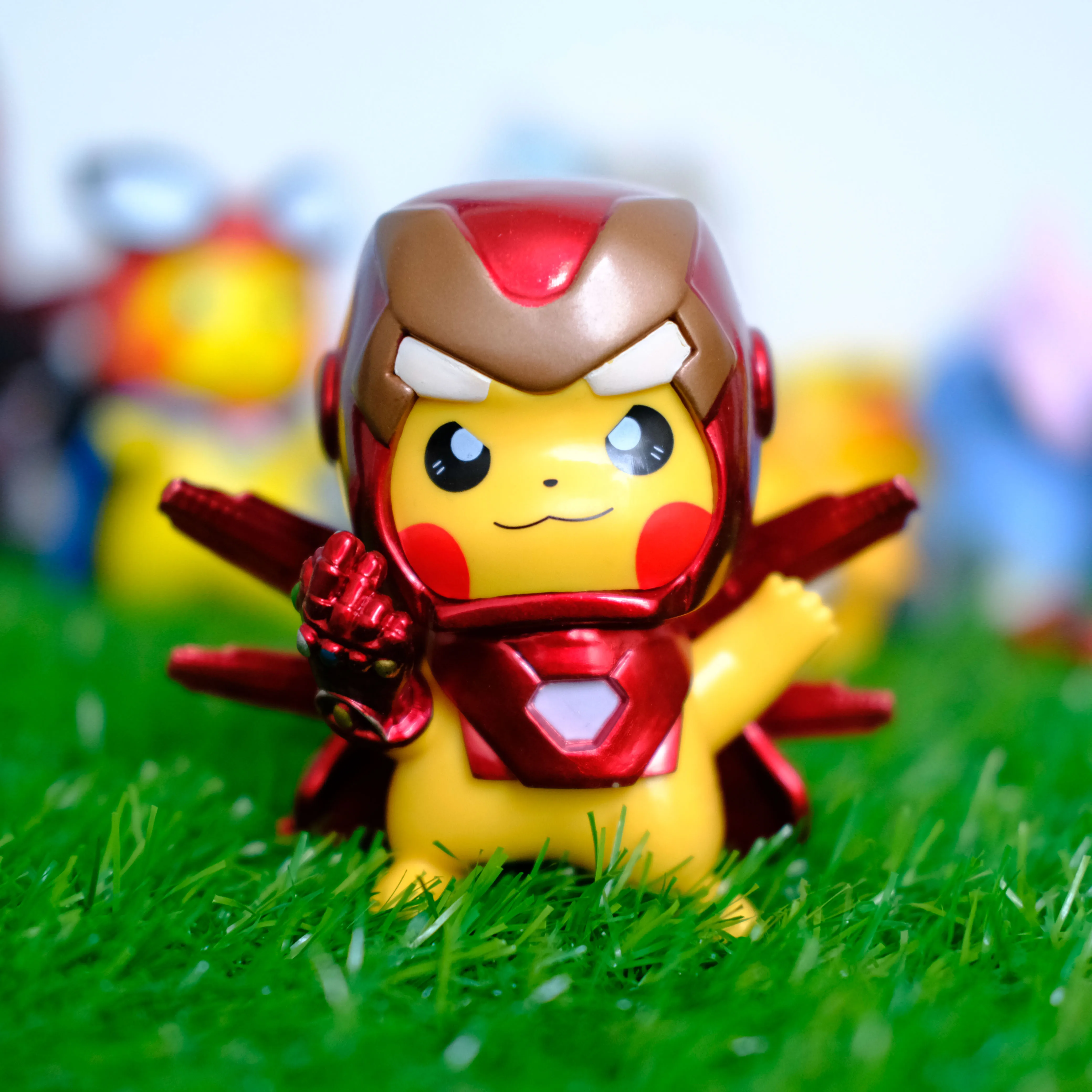 Pokemon Kawaii Pikachu Anime Figure Cosplay The Avengers Spiderman Iron-Man Deadpool Superhero Toys For Children Birthday Gift