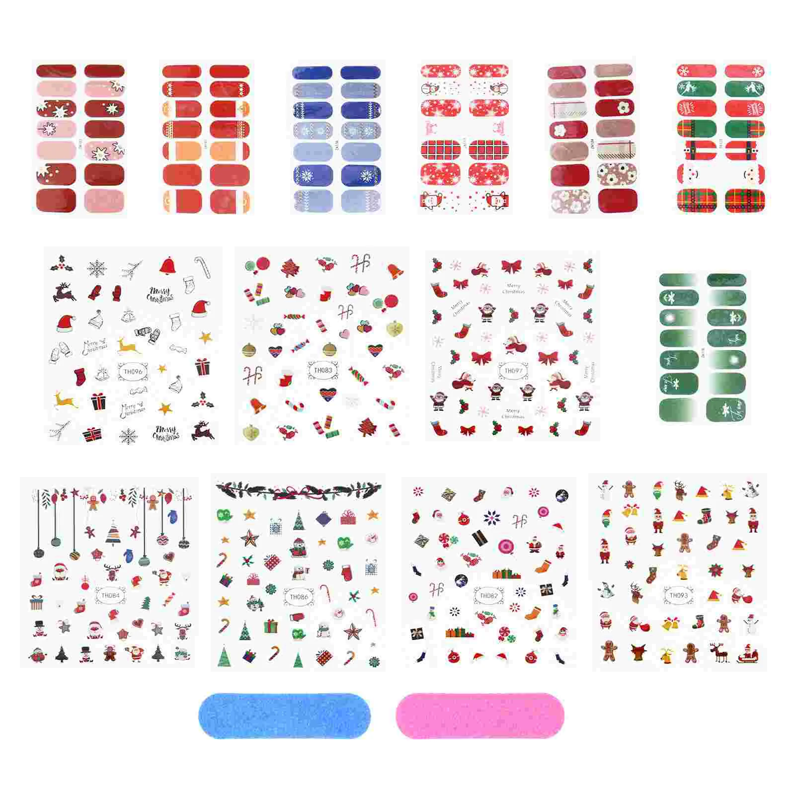 

14 Sheets DIY Chic Creative Christmas Nail Wraps Full Cover Sticker