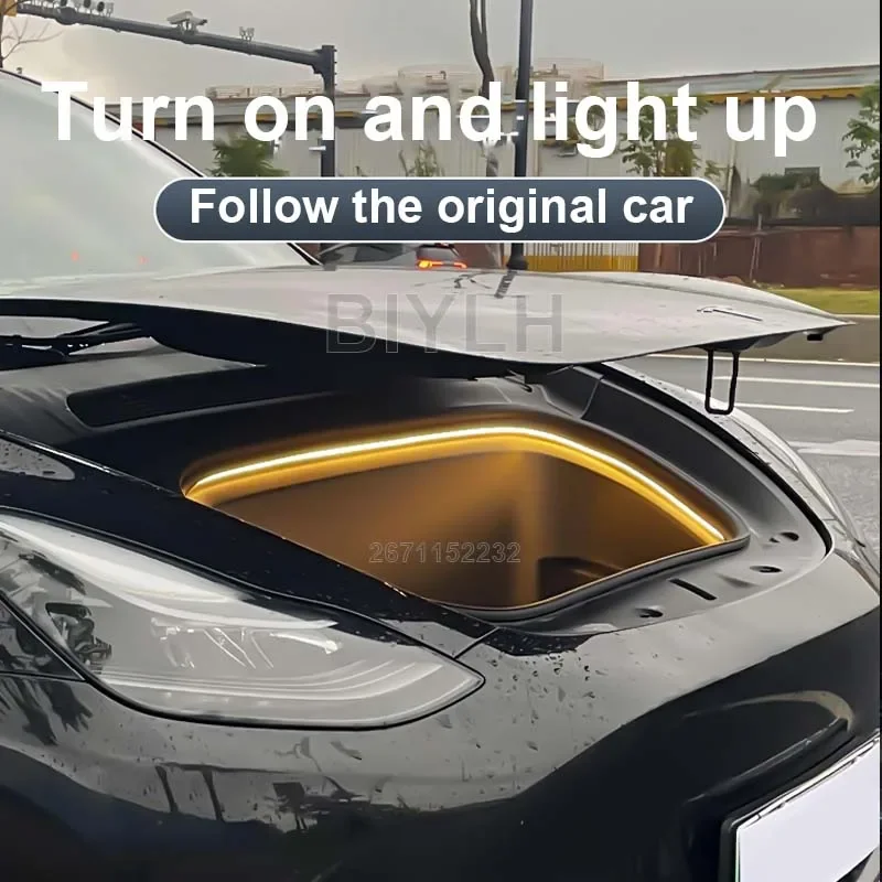 Для Tesla Model 3 2018-2023 передний багажник, окружающий свет модели Y, лампа багажника, автомобильный светодиодный светильник, гибкая водонепроницаемая световая панель, аксессуары (art.: 3920cbc53e78d) - 3920cbc53e78d