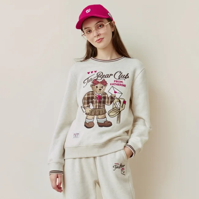 

Winter Thic Fabric Women Kawaii Hoodies Full Sleeves Cartoon Embroidery White &Blue&Purple Color Loose Casual Tops Pullovers