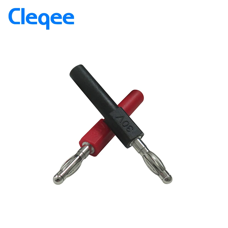 

New Cleqee P7021 2pcs 4mm Male to 2mm Female Banana Plug Jack For Speaker Test Probes Converter Connectors