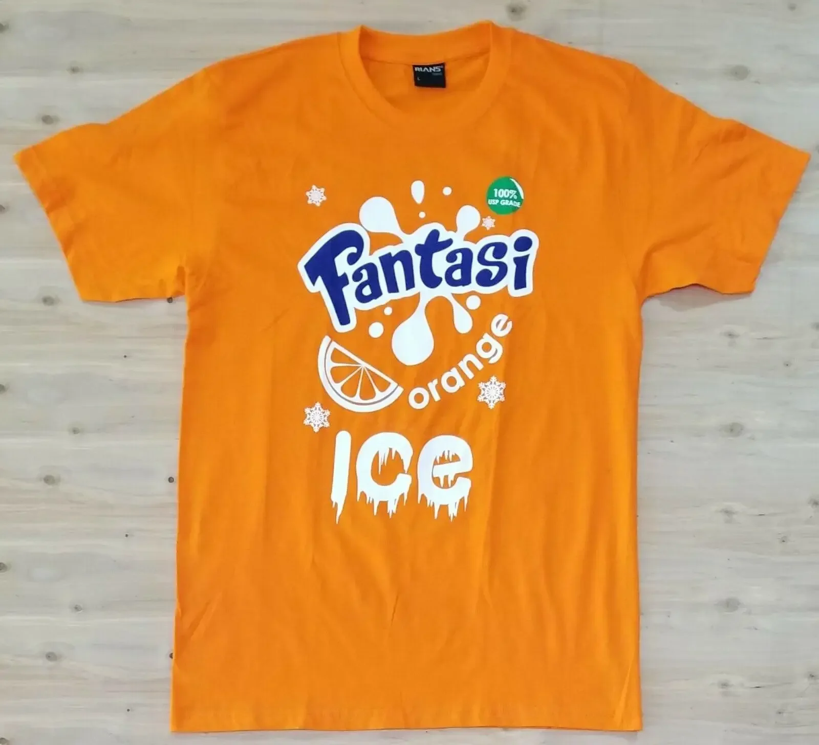 Фото Футболка с рисунком Fantasi Orange Ice Is Better Than Reality Vape, размер L Fanta Soda №1
