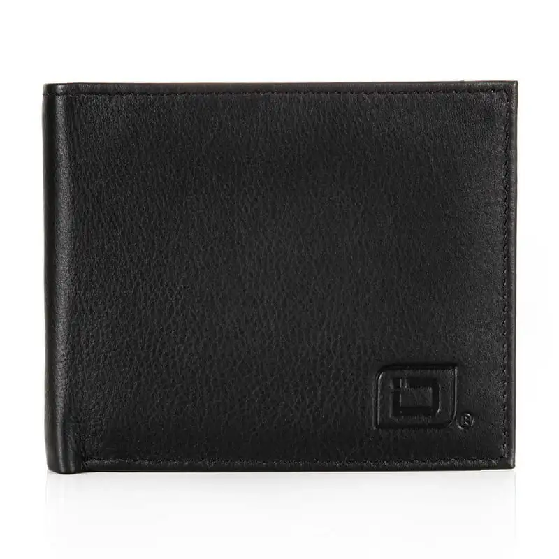 

– Men’s RFID Leather Wallet - Bifold with ID Window (Black)