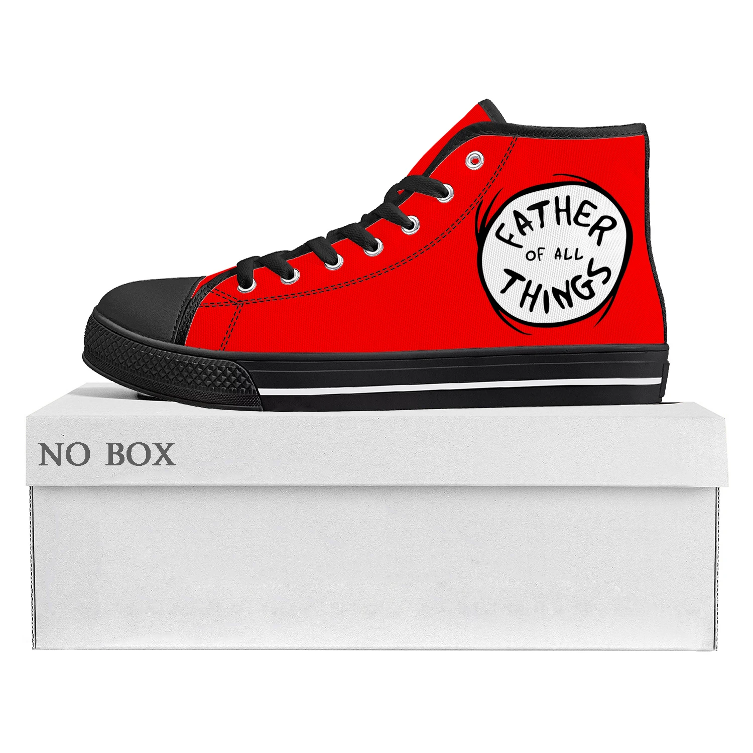 

Thing 1 Thing 2 Red Dr Seuss High Top Sneakers Mens Womens Teenager Canvas Sneaker High Quality Casual Couple Shoes Custom Shoe