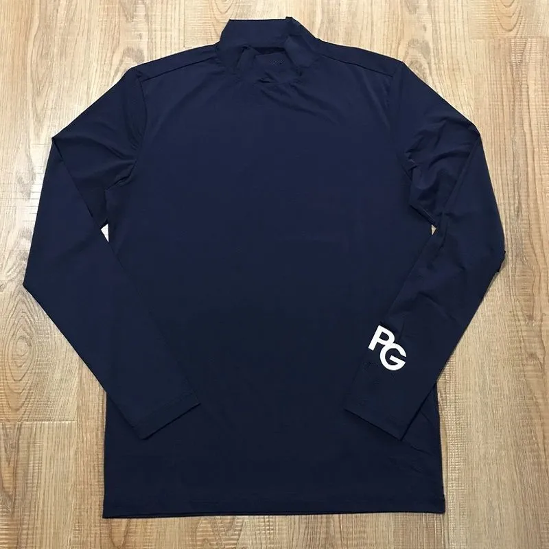 Men's Long-sleeved T-shirt Golf Clothing Fast Drying Breathable Turtleneck Men Shirt Sports Leisure Training Jersey New 2023
