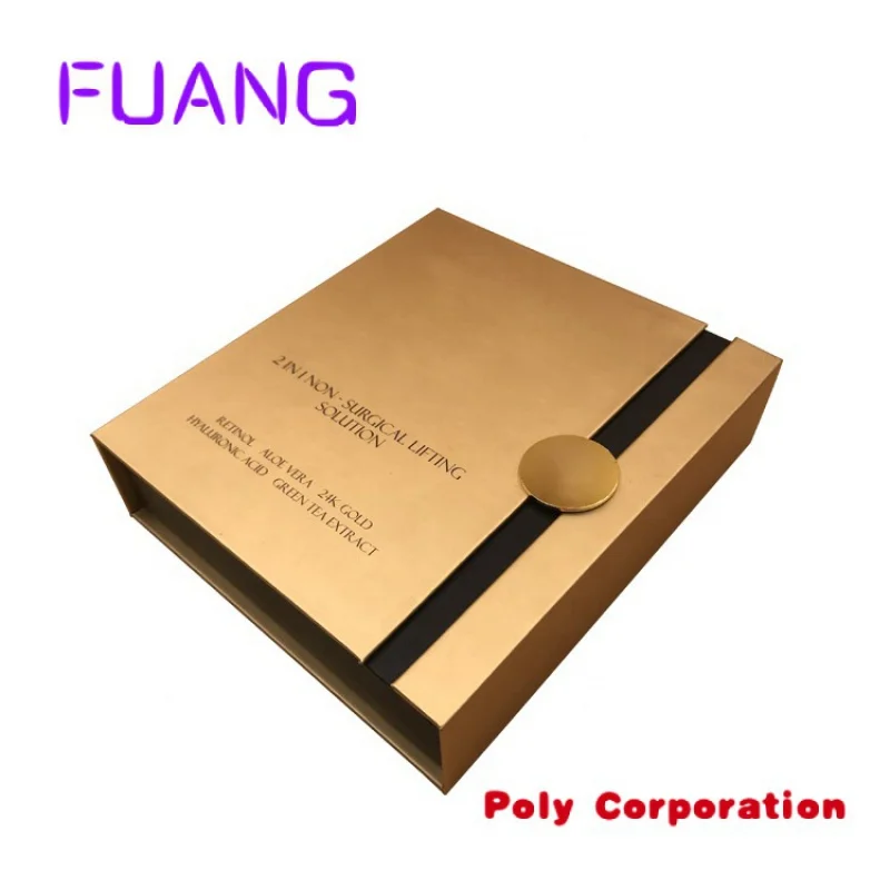 Unique empty gold square shape cosmetic cream jar paper cardboard box packaging for cosmeticspacking box for small business