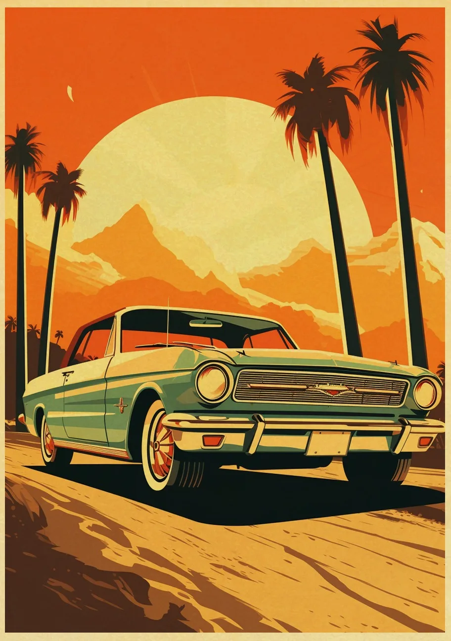 

Ретро постер JDM гонки 90-х