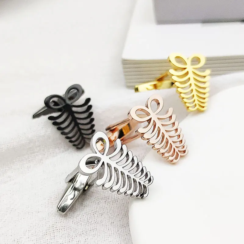 

Stainless Steel Fishbone Cufflink Pins Fish Skeleton Enamel Pin Lapel Pin Fishing Fish Collar Button Fisherman Badges Gift
