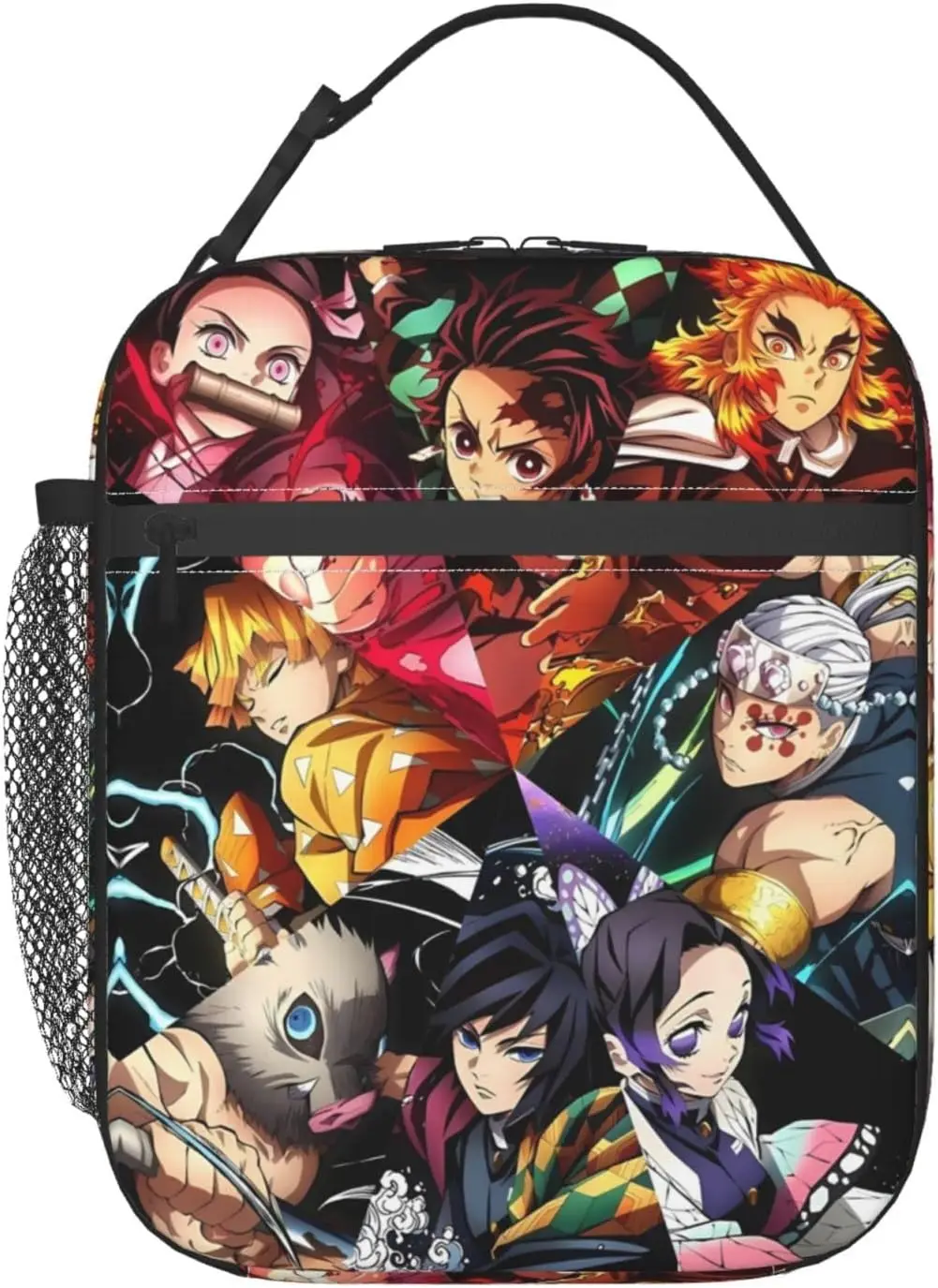 

Cute Kids Anime Demon Slayer Reusable Lunch Bag Leakproof Freezable Insulated Cooler Lunch Box for Boys Girls To School Picnic