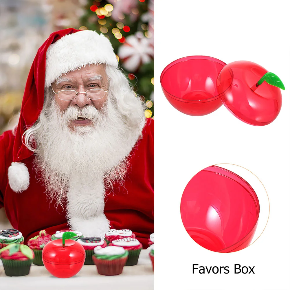 

Apple Box Boxes Candy Christmas Containers Containerweddinggift Favor Clear Storage Favors Red Shaped Apples Jar Partyfillable