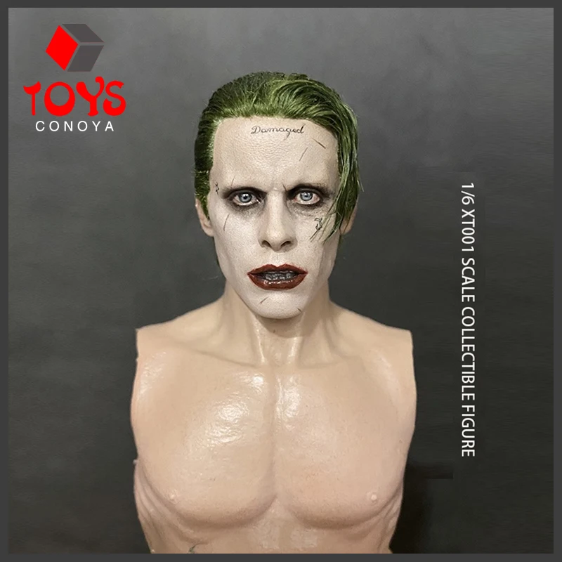 

1/6 XT001 Male Joker Master Leto Clown 100% Handmade Head Sculpture Carving Hair Transplant Fit 12" PH DAM 3A TBL Body Action