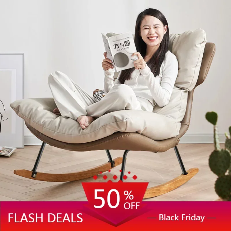 

Antiques Wood Chairs Vintage Handle Fashion Rocking Living Room Chairs Adults Single Lounge Fauteuil Salon Household Essentials