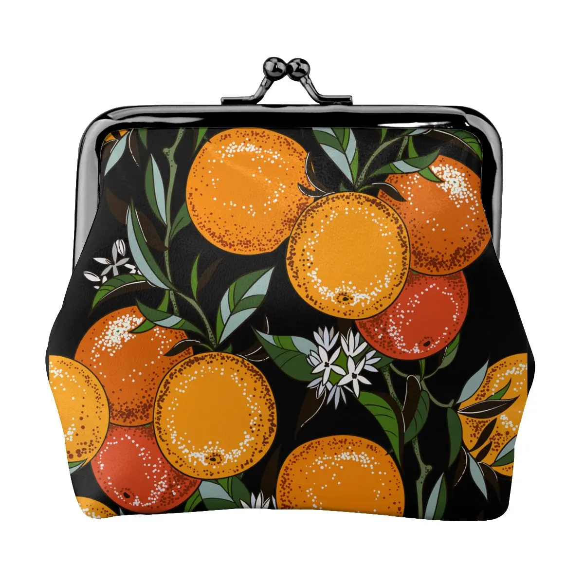 

Women's Wallet Short Coin Purse Wallets For Woman Card Holder Vintage Botanical Orange Tree