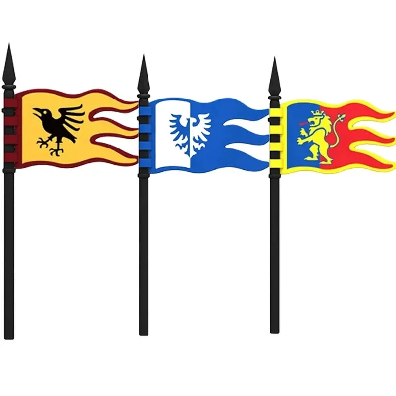 Конструктор MOC средневековый Красный Лев черный орел замок солдат рыцарь лошадь