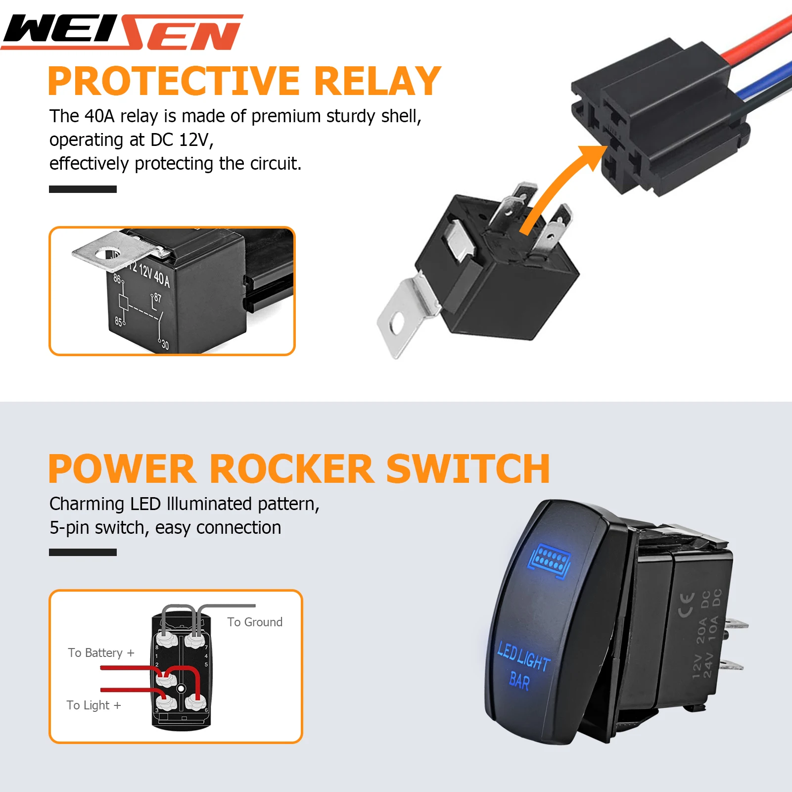 10 футов 160 Вт 5-контактный светодиодный жгут проводов для универсальных