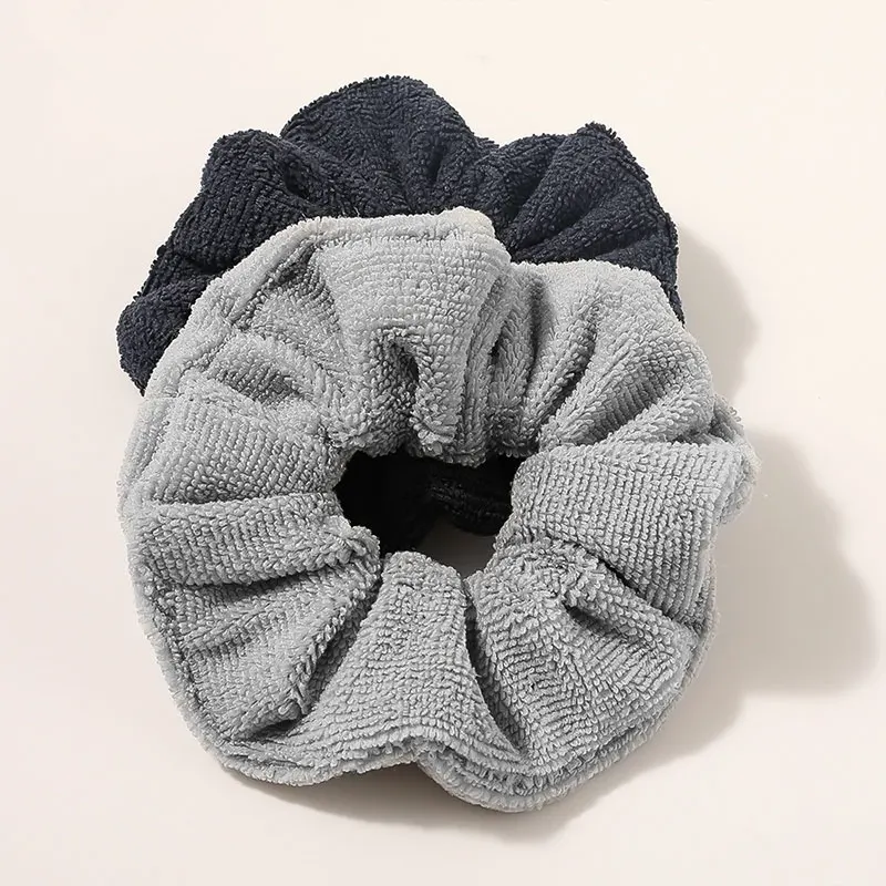 

Sweet Absorbent Plush Towel Hair Ring Solid Color Winter Warm Soft Hair Ties Women Girls Scrunchies Rubber Band Hair Accessories