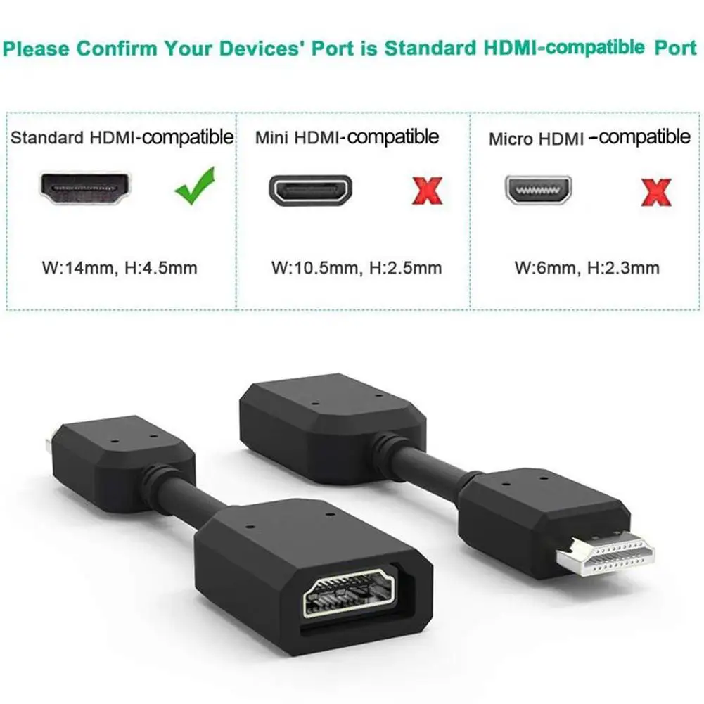 Новый совместимый Удлинительный кабель штырь-гнездо 15 см версия 2 0 4K HD для