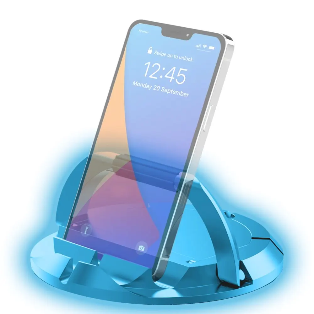 

Spin Stand 360 Degree Glow in the Dark Cell Phone and Tablet Holder Stand Blue