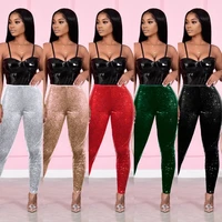 sequined comfortable pants nightclub clothes mermaid scale slim pants gifts christmas clothes women