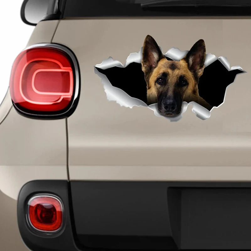 V1075 # Автомобильная наклейка немецкая овчарка животное водонепроницаемая